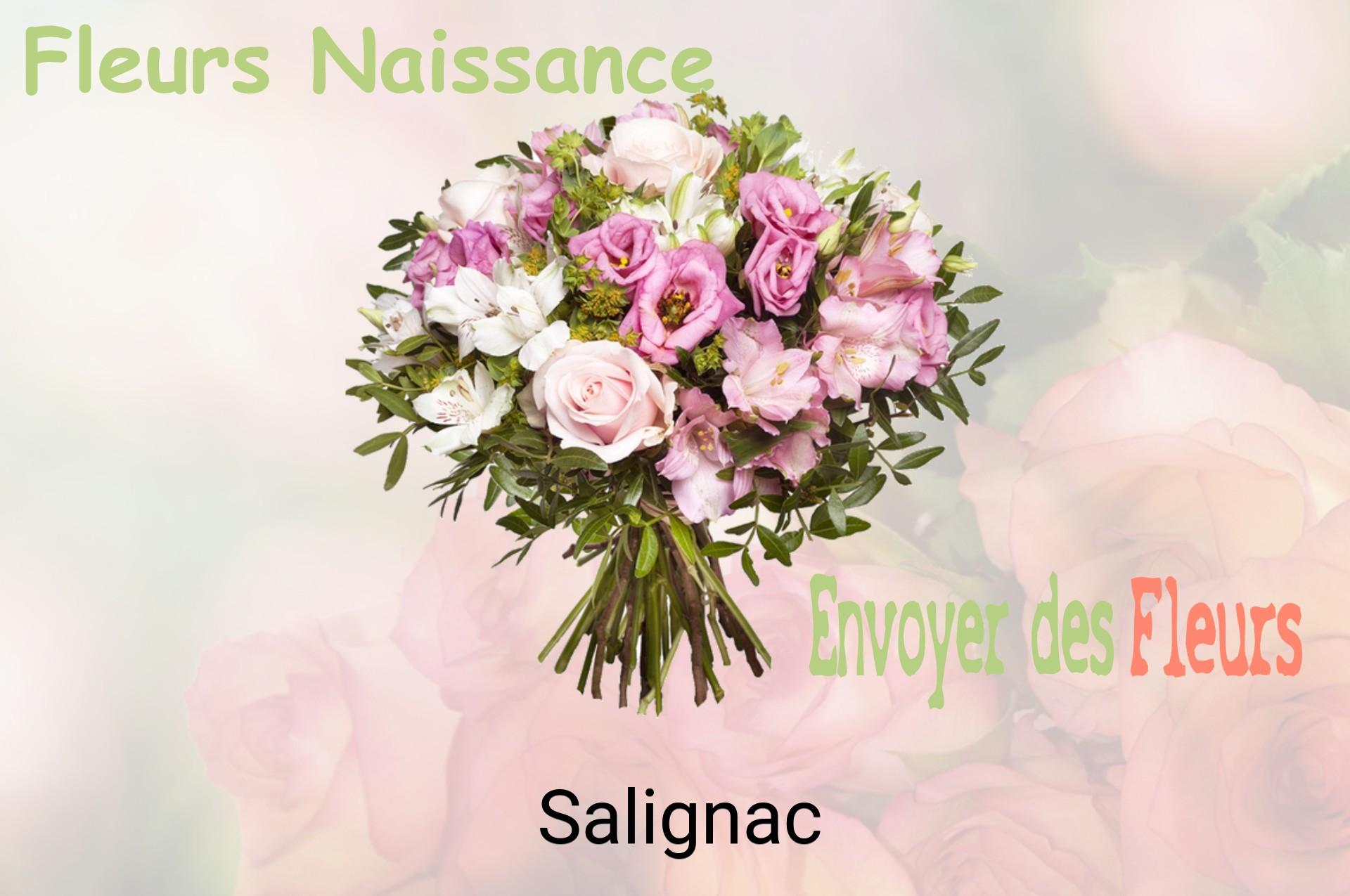 Bouquet de fleurs de naissance livré à Salignac